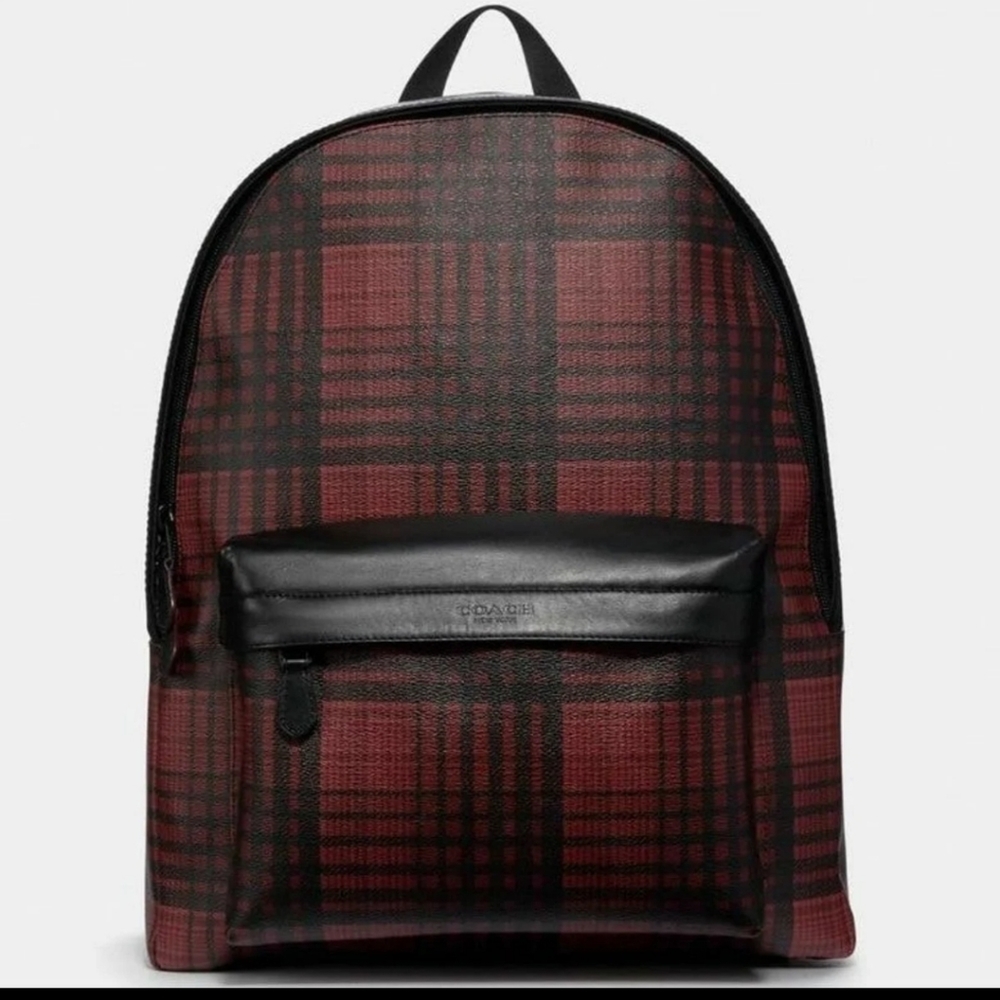 CHARLES BACKPACK WITH TWILL PLAID PRINT